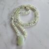 Serpentin-Bergkristall-Mala mit Serpentin-Anhänger