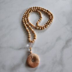 Baryt-Mala, rosafarben, mit rosafarbenem Baryt-Donut