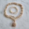 Achat („Kirschblütenachat“) -Mala (6) mit „Kirschblütenachat“-Donut und Armband