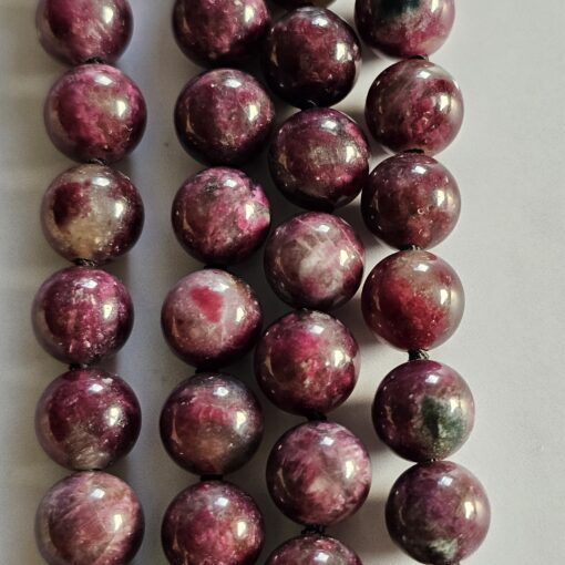 Eudialyt-Turmalin (schwarz) -Mala (2) mit Eudialyt-Anhänger und Armband – Bild 2