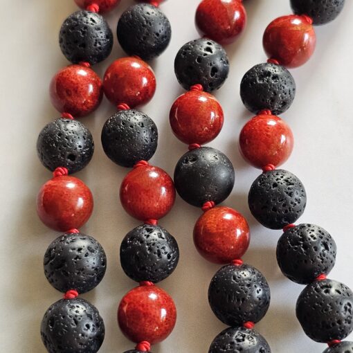 Korallen (rote Schaumkoralle) -Lava-Mala (3) mit Fisch aus roter Schaumkoralle – Bild 2