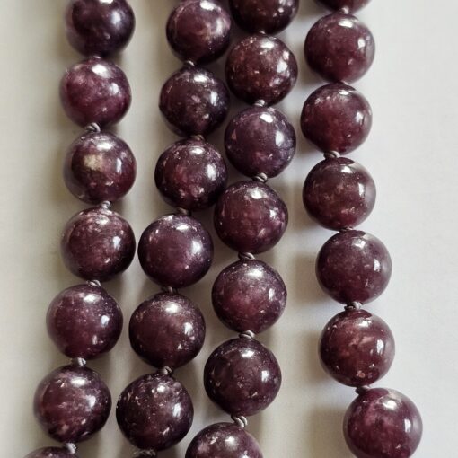 Lepidolith-Mala mit Lepidolith-Anhänger – Bild 2