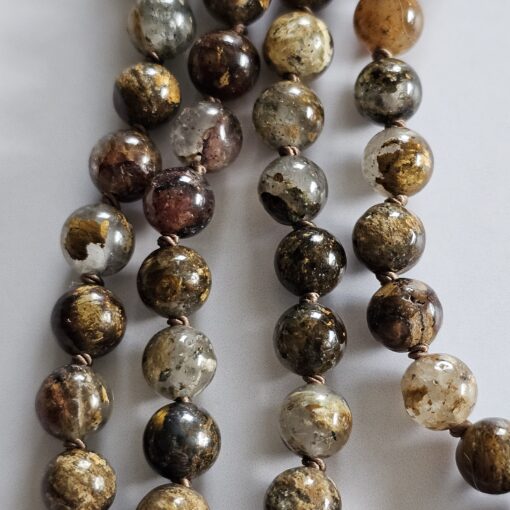 Bronzit-Mala (3) mit Messinganhänger – Bild 2