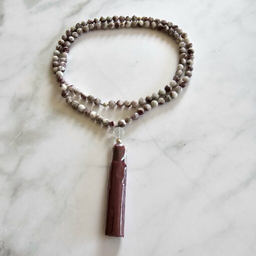 Eudialyt-Mala mit Seidenquaste – Bild 3