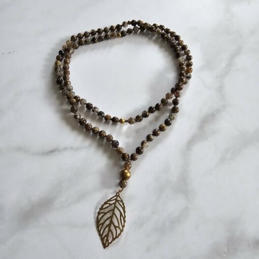 Bronzit-Mala (3) mit Messinganhänger – Bild 3