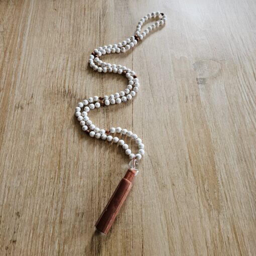 Magnesit (matt) -Sandelholz-Mala mit Seidenquaste – Bild 4