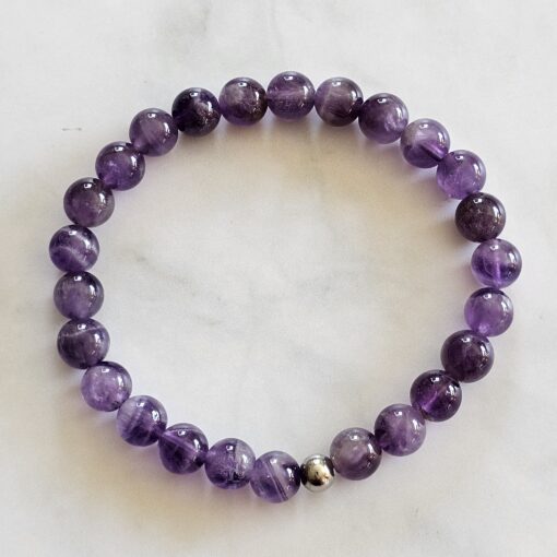 Amethystquarz („Chevron-Amethyst“) -Mala mit „Chevron-Amethyst“-Anhänger und Armband – Bild 4