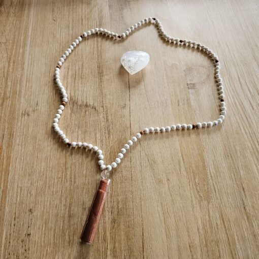 Magnesit (matt) -Sandelholz-Mala mit Seidenquaste – Bild 5