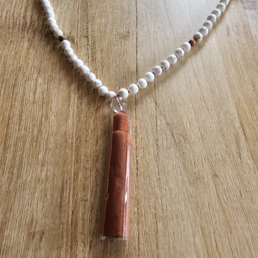Magnesit (matt) -Sandelholz-Mala mit Seidenquaste – Bild 6