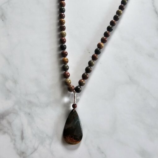 Jaspis („Picasso-Jaspis“) -Mala mit „Picasso-Jaspis“-Anhänger – Bild 6