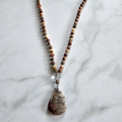 Achat („Crazy Lace“ Achat) -Mala (3) mit „Crazy Lace“ Achat-Anhänger – Bild 6