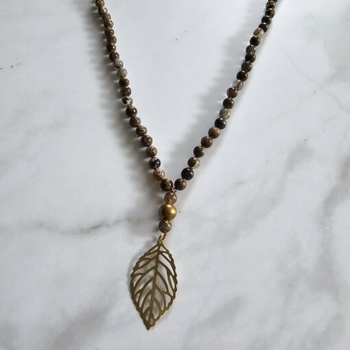 Bronzit-Mala (3) mit Messinganhänger – Bild 6