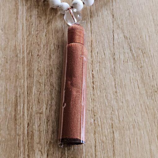 Magnesit (matt) -Sandelholz-Mala mit Seidenquaste – Bild 7