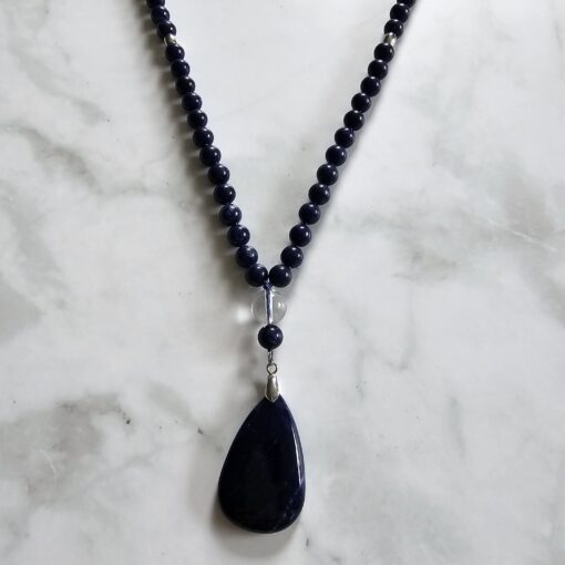 Sodalith-Mala (1) mit Sodalith-Anhänger und Armband – Bild 8