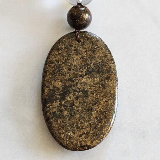 Bronzit-Mala mit Bronzit-Anhänger und Armband – Bild 10