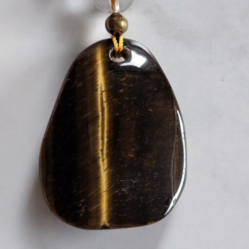 Tigeraugen-Messing-Mala mit Tigeraugen-Anhänger und Armband – Bild 12