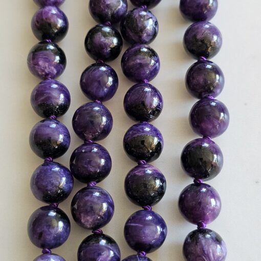 Charoit-Mala (1) mit Charoit-Anhänger und Armband – Bild 12