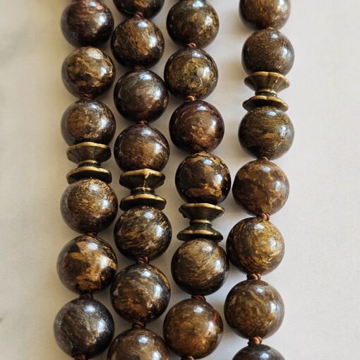 Bronzit-Mala mit Bronzit-Anhänger und Armband – Bild 12