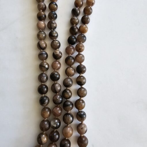 Chiastolith (Andalusit) -Mala mit Chiastolith-Anhänger und Armband – Bild 13