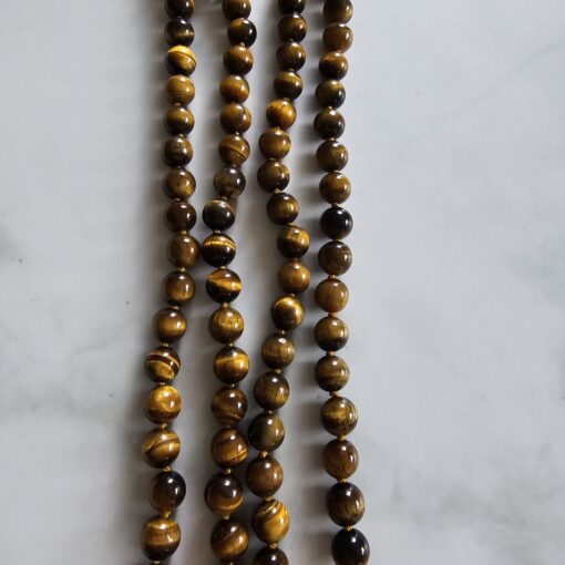 Tigeraugen-Messing-Mala mit Tigeraugen-Anhänger und Armband – Bild 10