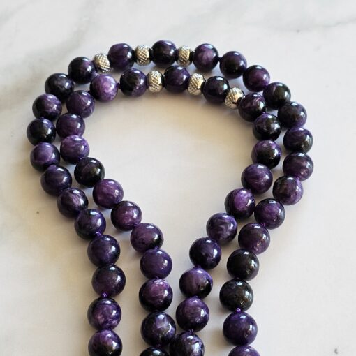 Charoit-Mala (1) mit Charoit-Anhänger und Armband – Bild 14