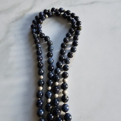 Dumortierit-Mala (1) mit Dumortierit-Donut und Armband – Bild 14