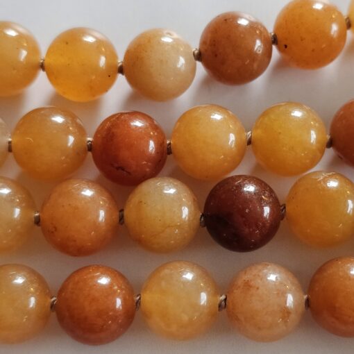 Aventurinquarz-Mala, orangefarben, mit Blatt aus orangefarbenem Aventurinquarz – Bild 14