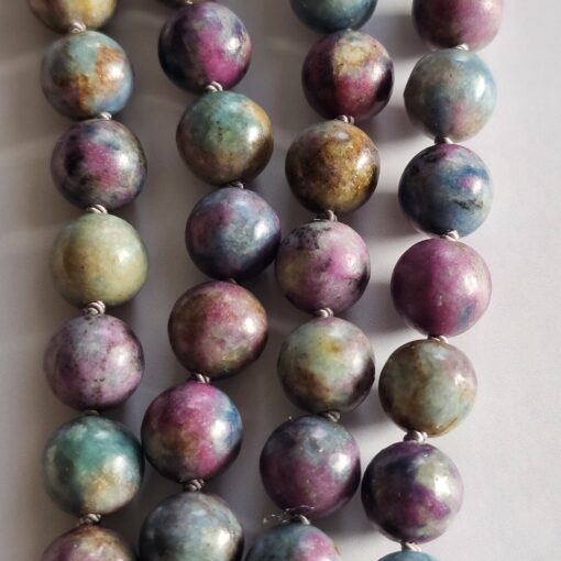 Rubin-Disthen-Fuchsit-Mala mit Rubin-Disthen-Fuchsit-Anhänger und Armband – Bild 14