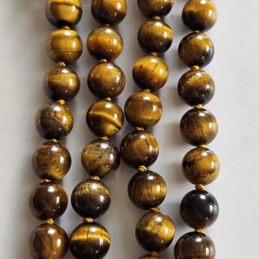 Tigeraugen-Messing-Mala mit Tigeraugen-Anhänger und Armband – Bild 9