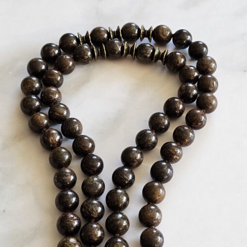 Bronzit-Mala mit Bronzit-Anhänger und Armband – Bild 14