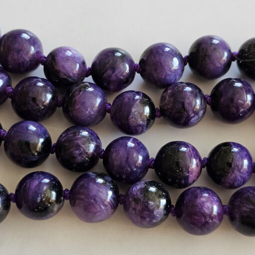 Charoit-Mala (1) mit Charoit-Anhänger und Armband – Bild 15