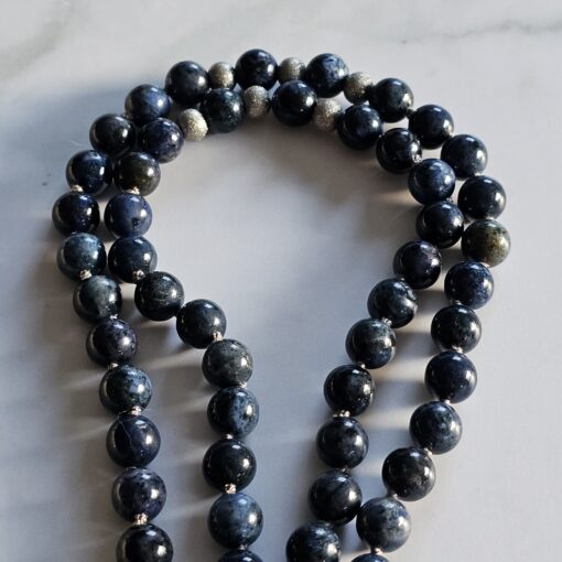 Dumortierit-Mala (1) mit Dumortierit-Donut und Armband – Bild 15