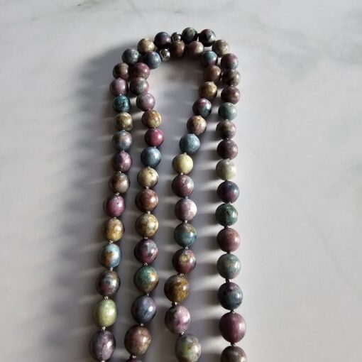 Rubin-Disthen-Fuchsit-Mala mit Rubin-Disthen-Fuchsit-Anhänger und Armband – Bild 15