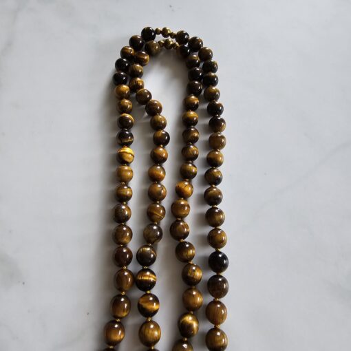 Tigeraugen-Messing-Mala mit Tigeraugen-Anhänger und Armband – Bild 15