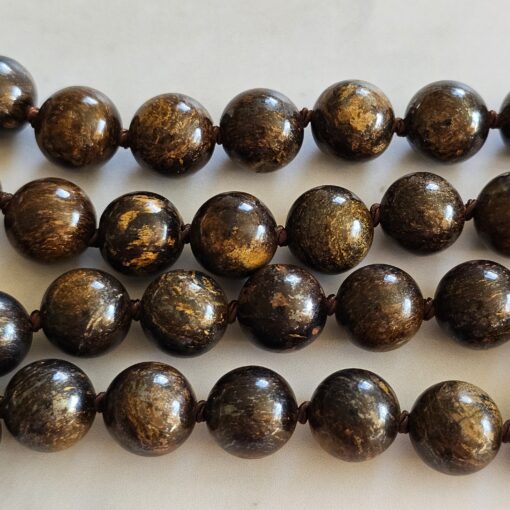 Bronzit-Mala mit Bronzit-Anhänger und Armband – Bild 15
