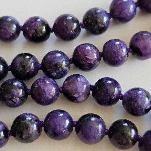 Charoit-Mala (1) mit Charoit-Anhänger und Armband – Bild 16
