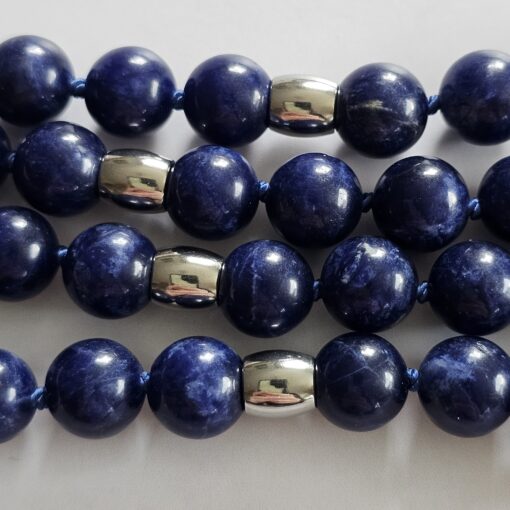 Sodalith-Mala (1) mit Sodalith-Anhänger und Armband – Bild 17