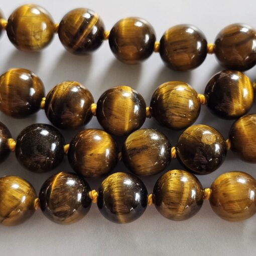 Tigeraugen-Messing-Mala mit Tigeraugen-Anhänger und Armband – Bild 17