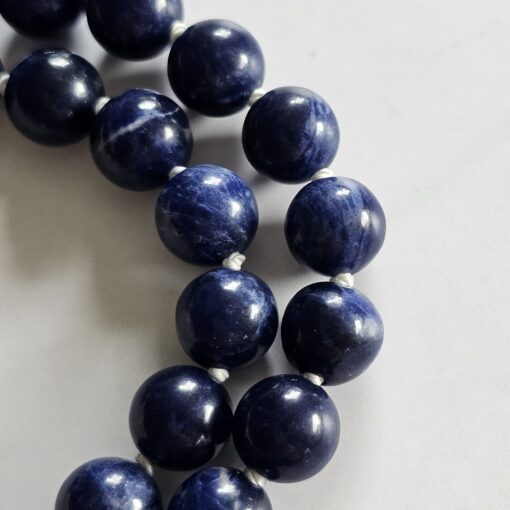 Sodalith-Schneequarz-Mala mit Sodalith-Anhänger und Armband – Bild 18