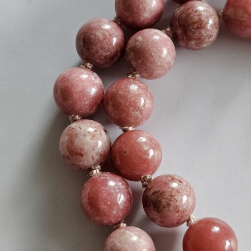 Thulit (Mangan-Zoisit) -Mala (1) mit Thulit-Anhänger und Armband – Bild 18