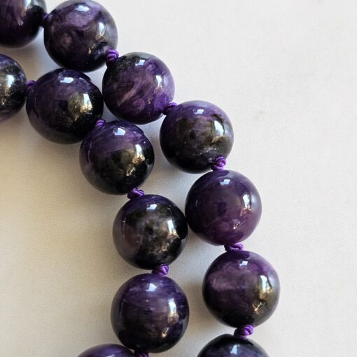 Charoit-Mala (1) mit Charoit-Anhänger und Armband – Bild 19