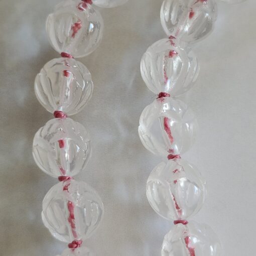 Bergkristall-Lotusperlen-Mala (1) mit Edelstahlanhänger und Armband – Bild 19