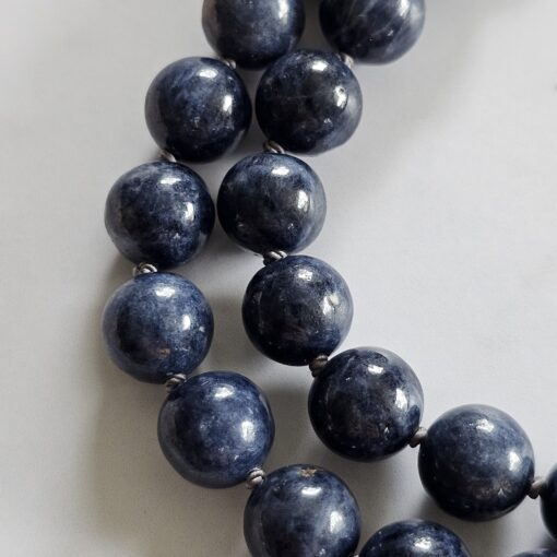Saphir-Mala mit Edelstahlanhänger und Armband – Bild 19