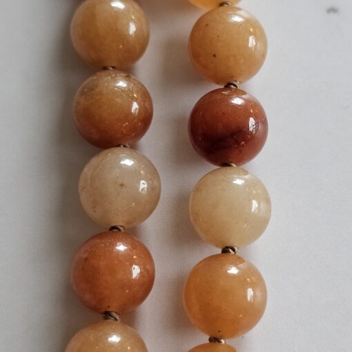 Aventurinquarz-Mala, orangefarben, mit Blatt aus orangefarbenem Aventurinquarz – Bild 20