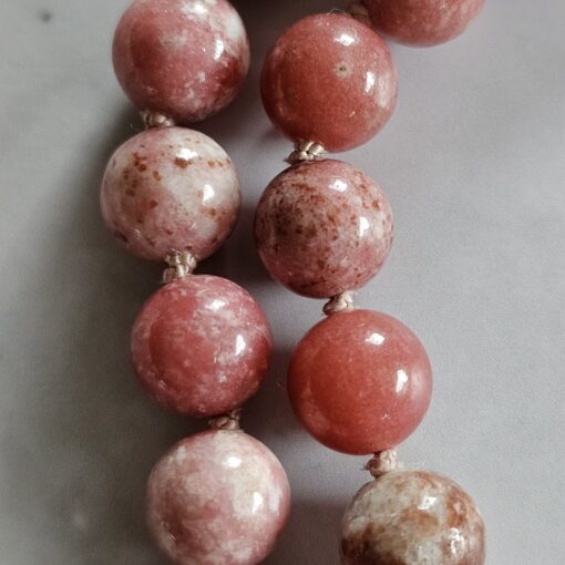 Thulit (Mangan-Zoisit) -Mala (1) mit Thulit-Anhänger und Armband – Bild 20