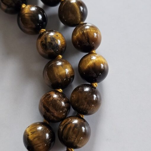 Tigeraugen-Messing-Mala mit Tigeraugen-Anhänger und Armband – Bild 20