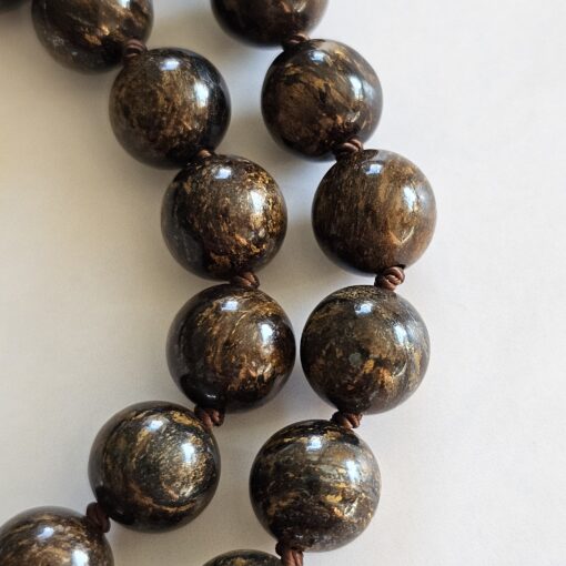 Bronzit-Mala mit Bronzit-Anhänger und Armband – Bild 20