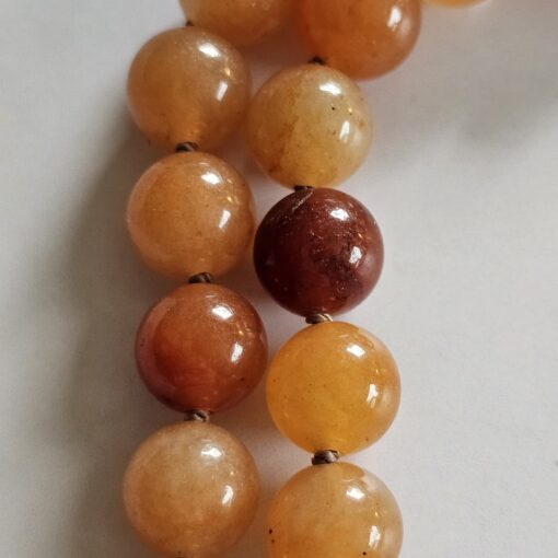 Aventurinquarz-Mala, orangefarben, mit Blatt aus orangefarbenem Aventurinquarz – Bild 21