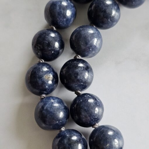 Saphir-Mala mit Edelstahlanhänger und Armband – Bild 21