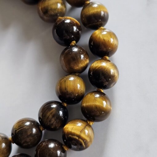 Tigeraugen-Messing-Mala mit Tigeraugen-Anhänger und Armband – Bild 21